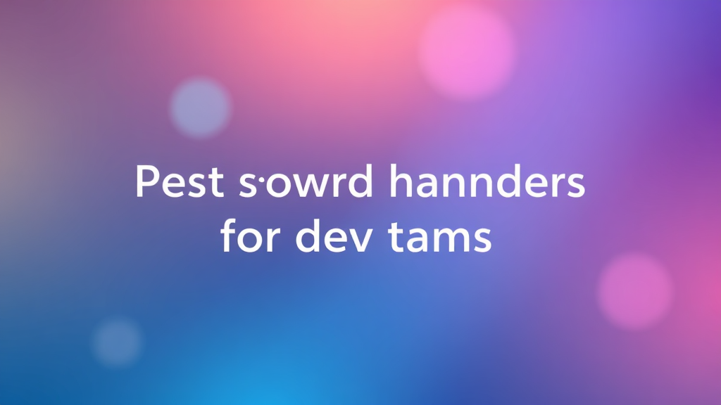 Best Password Managers For Dev